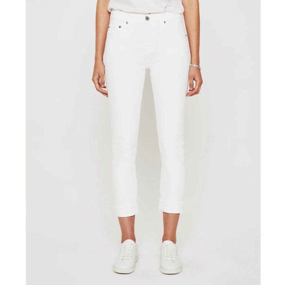 AG "Ex-Boyfriend Slim" Slouchy Jeans in White, size 25